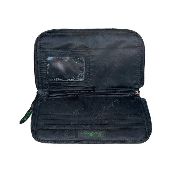 Vera Bradley Women's Black Multicolor Flowers Canvas Hand Purse Sz S - Picture 5 of 8